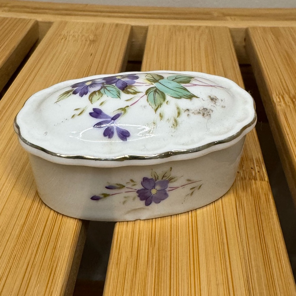 Floral Ceramic Trinket Box